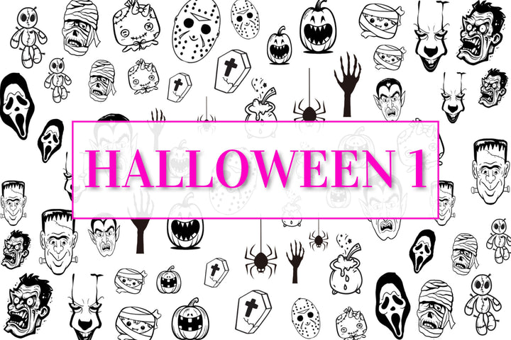 Nail Art Outline Decals - HALLOWEEN BUNDLE