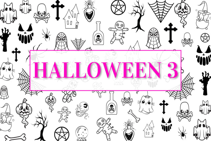 Nail Art Outline Decals - HALLOWEEN BUNDLE