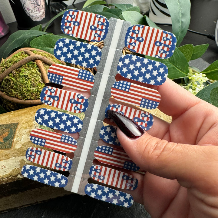 Nail Polish Wraps - 4th Of July