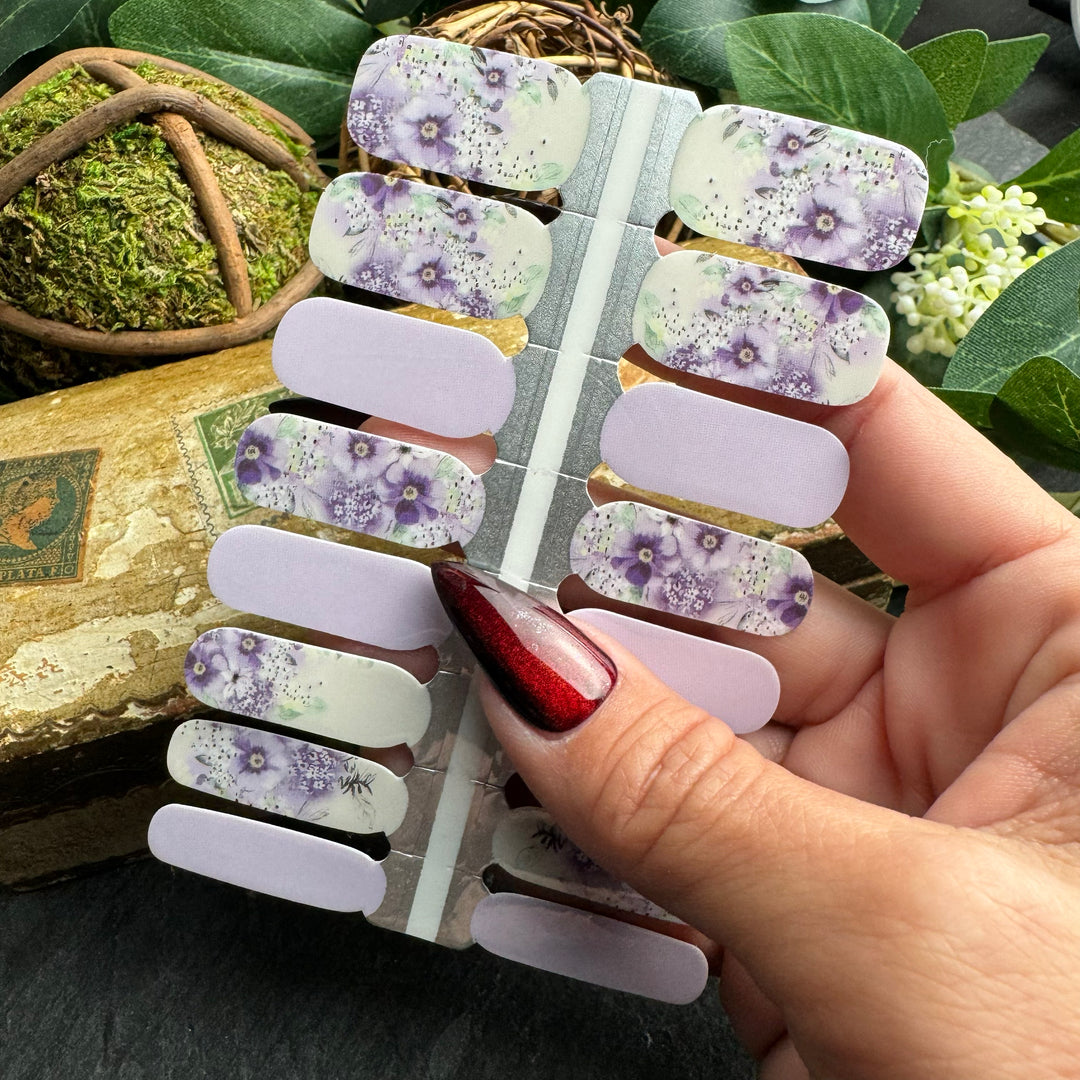 Nail Polish Wraps - Lavender Floral