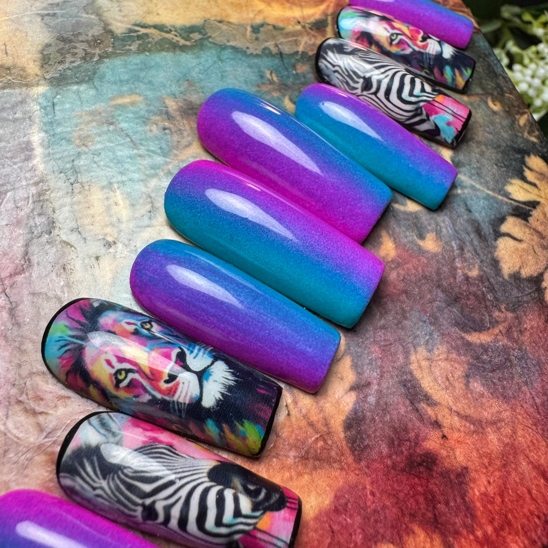 Custom Luxury Press On Nails - Wild Kingdom