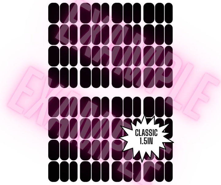 Editable Nail Decal Template - CLASSIC