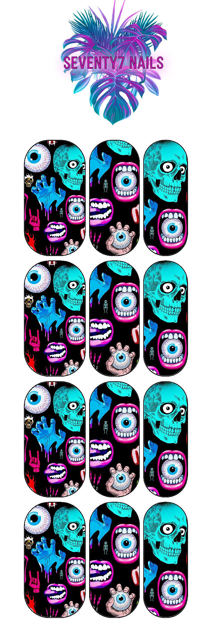 Waterslide Nail Decals - Creepster