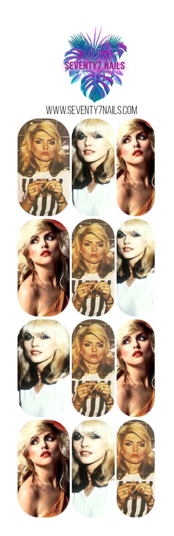 Waterslide Nail Decals - Debbie Harry