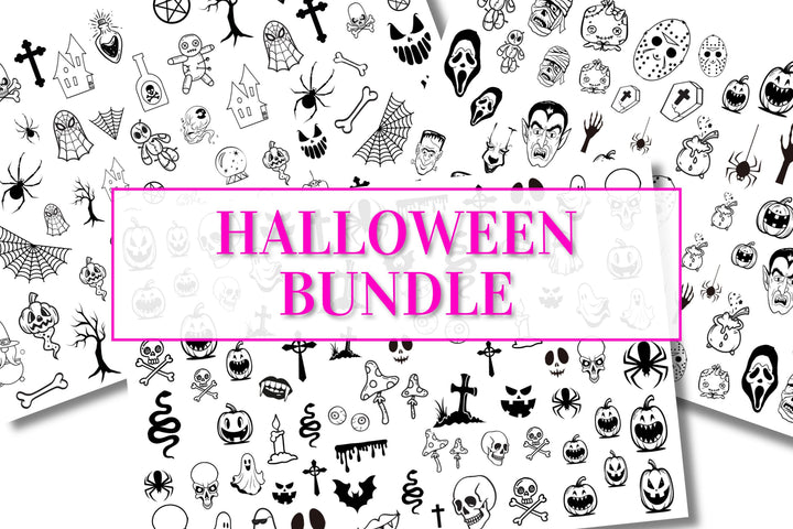 Nail Art Outline Decals - HALLOWEEN BUNDLE