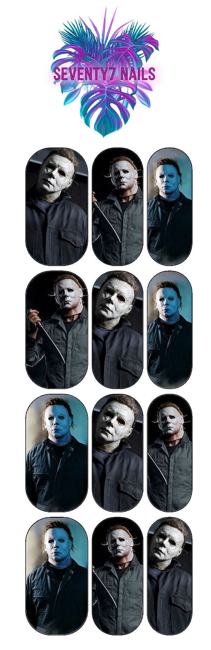 Waterslide Nail Decals - Michael Myers