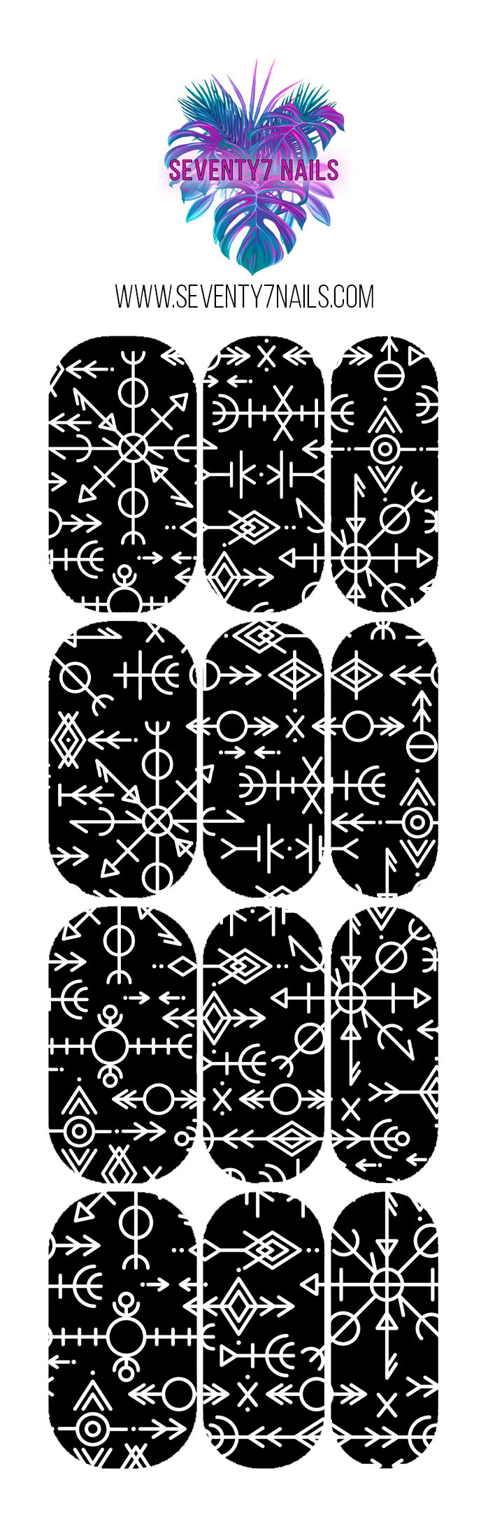 Waterslide Nail Decals - Old Norse Symbols