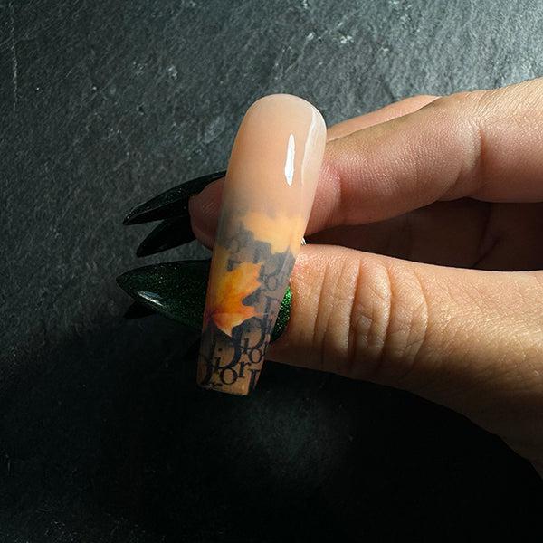 Ombre Waterslide Nail Decals - Copper Floral
