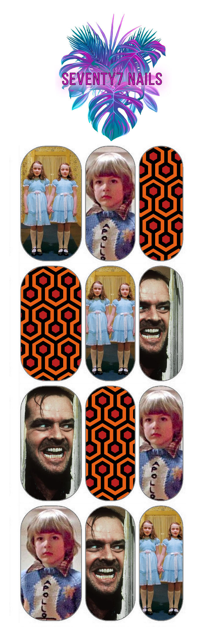 Waterslide Nail Decals - The Shining