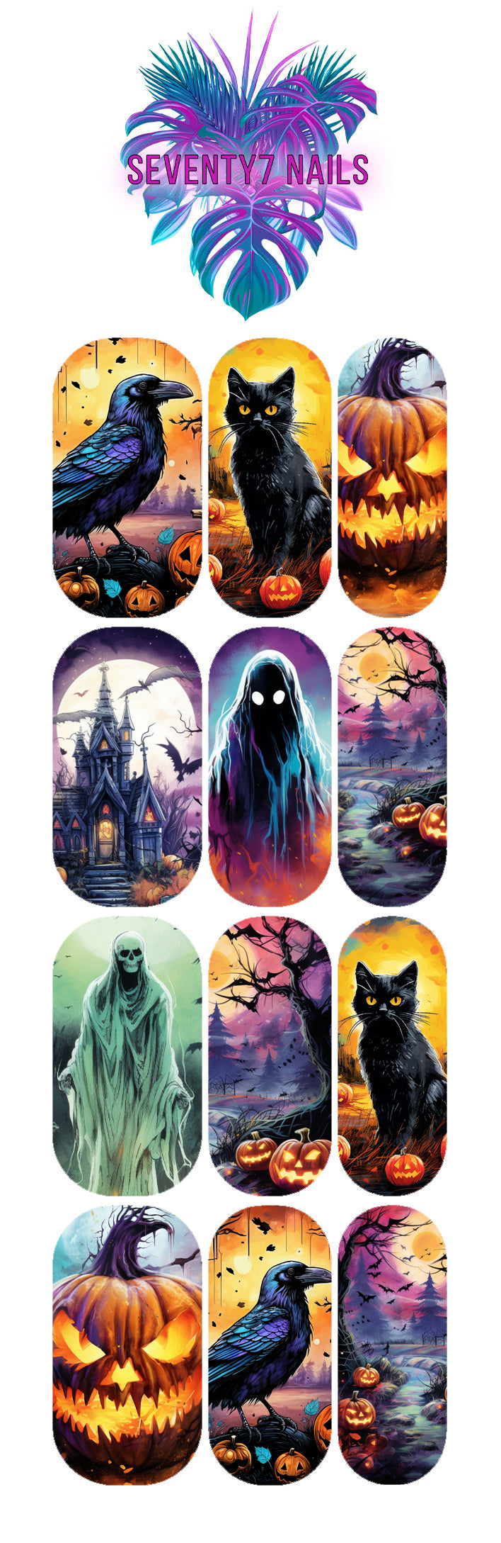 Waterslide Nail Decals - Spooky Mix