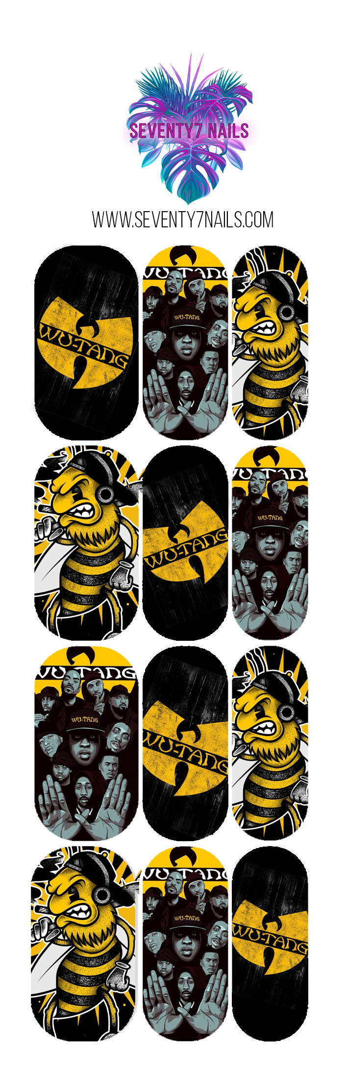 Waterslide Nail Decals - Wu Tang